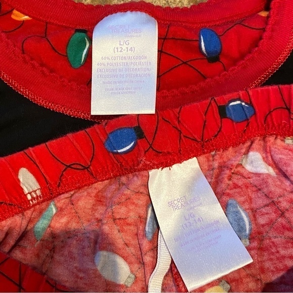 SECRET TREASURES Teens Christmas Pajamas Set Fleece Navidad Size L(12/14)-Unisex - Picture 6 of 6